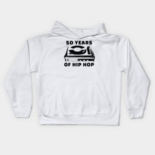 50 Years of Hip Hop vintage Turntable Kids Hoodie